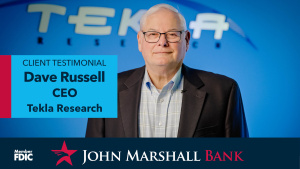 JMB client testimonial Dave Russell CEO Tekla Research