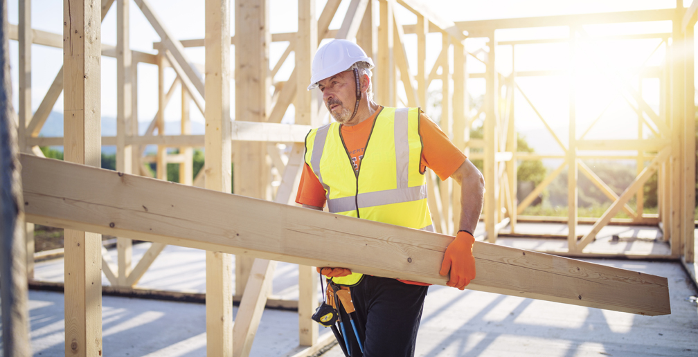 Trade contractor constructing building